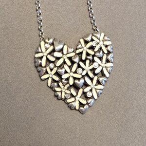 Brighton White Heart Necklace